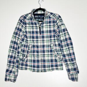 Abercrombie Fitch Kids Hamilton Jacket Plaid  Zip Up Y2K Boy's Size Medium